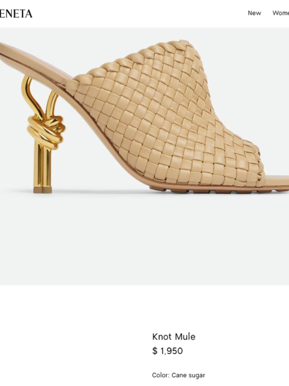 Authentic Bottega Veneta Knot Heel Leather , Tan ( Sugar cane) $1950 Size 41